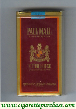 Pall Mall Filter De Luxe 100s cigarettes soft box